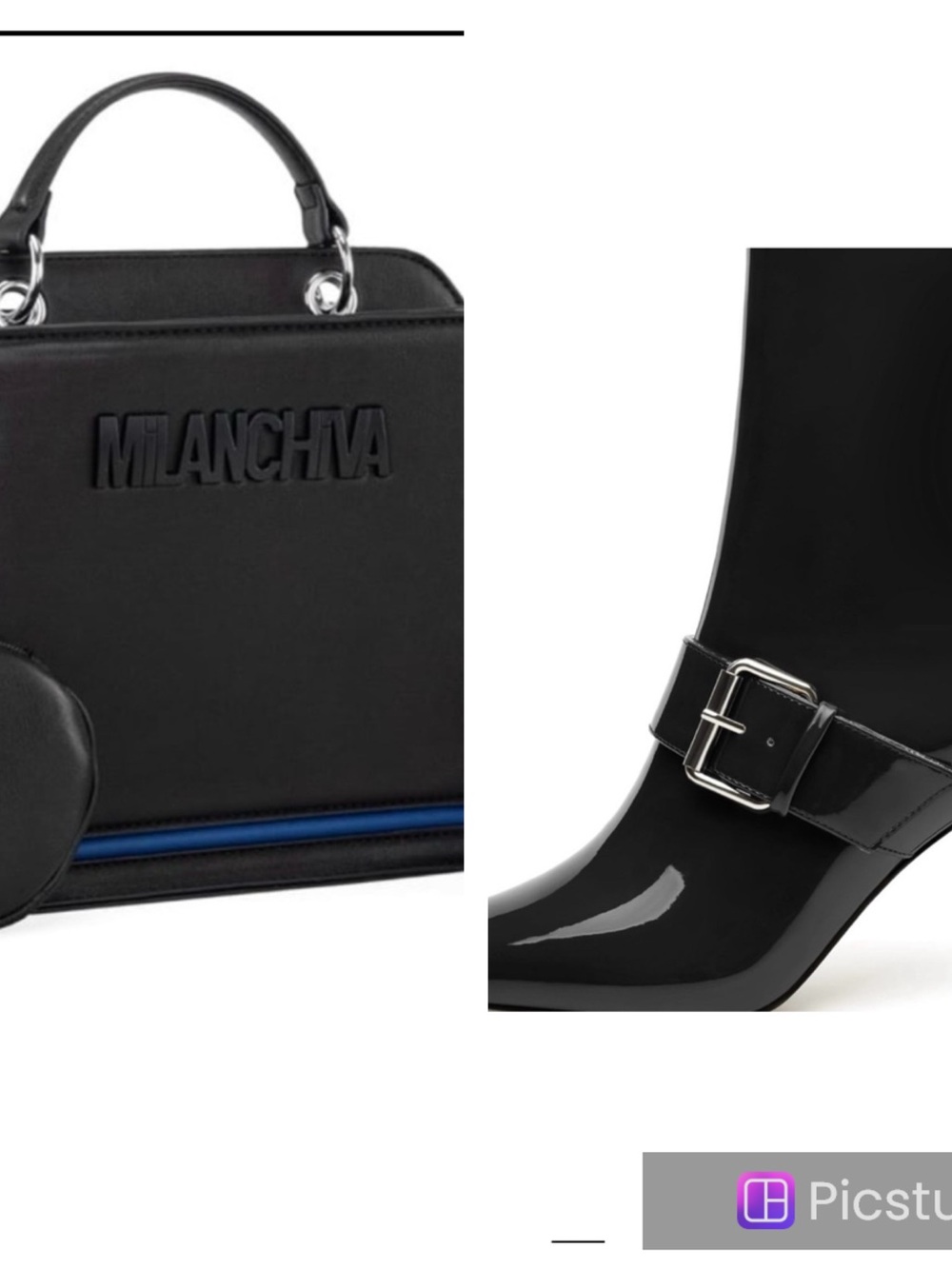 Milanchva Black Shoulder Bag - and boots size 9